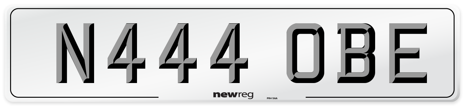 N444 OBE Number Plate from New Reg